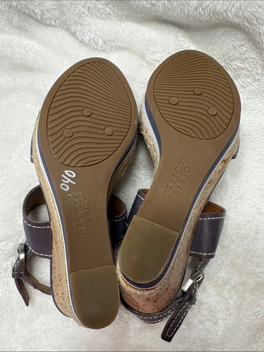 Franco Sarto Leather Espadrille Wedges